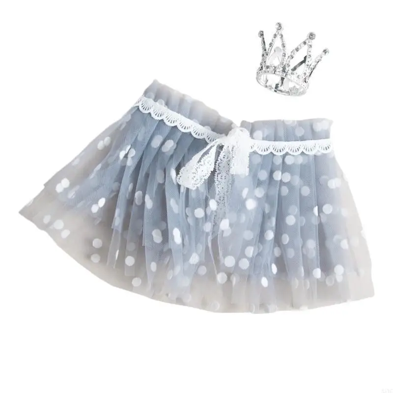 A5YC 2Pcs Newborn Photography Props Short Skirts+Headwear Crown Clothes Headdress Set