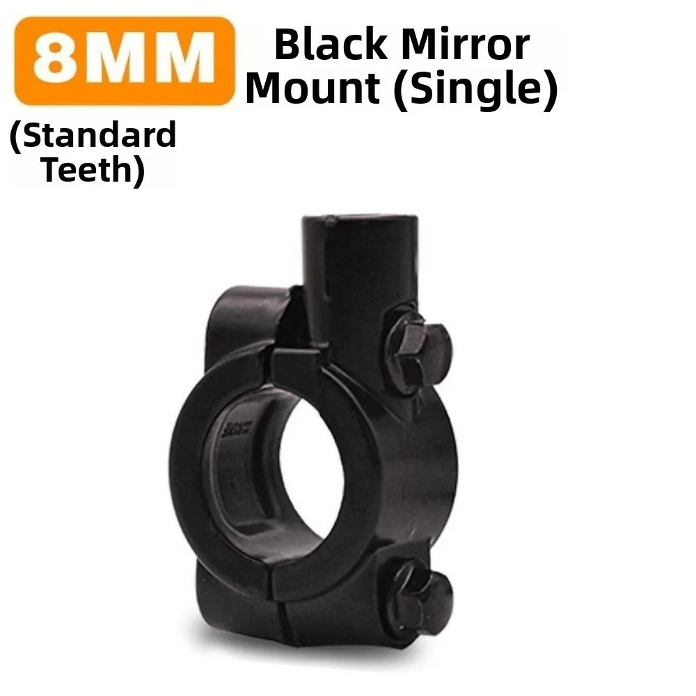 Black Silver Motorcycle Mirror Holder Aluminum Alloy M8/10 Mirror Mount Clamp Installation Base for Tricycle Rearview Mirror