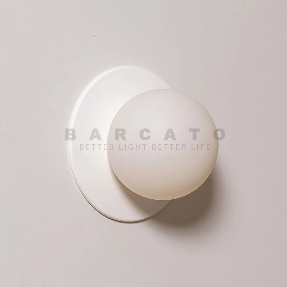 Glass Ball Wall Lights with Plug Children Room Living Room Beside Corridor Home Decoration Sconces LED Wall Lamp Indoor Lighting