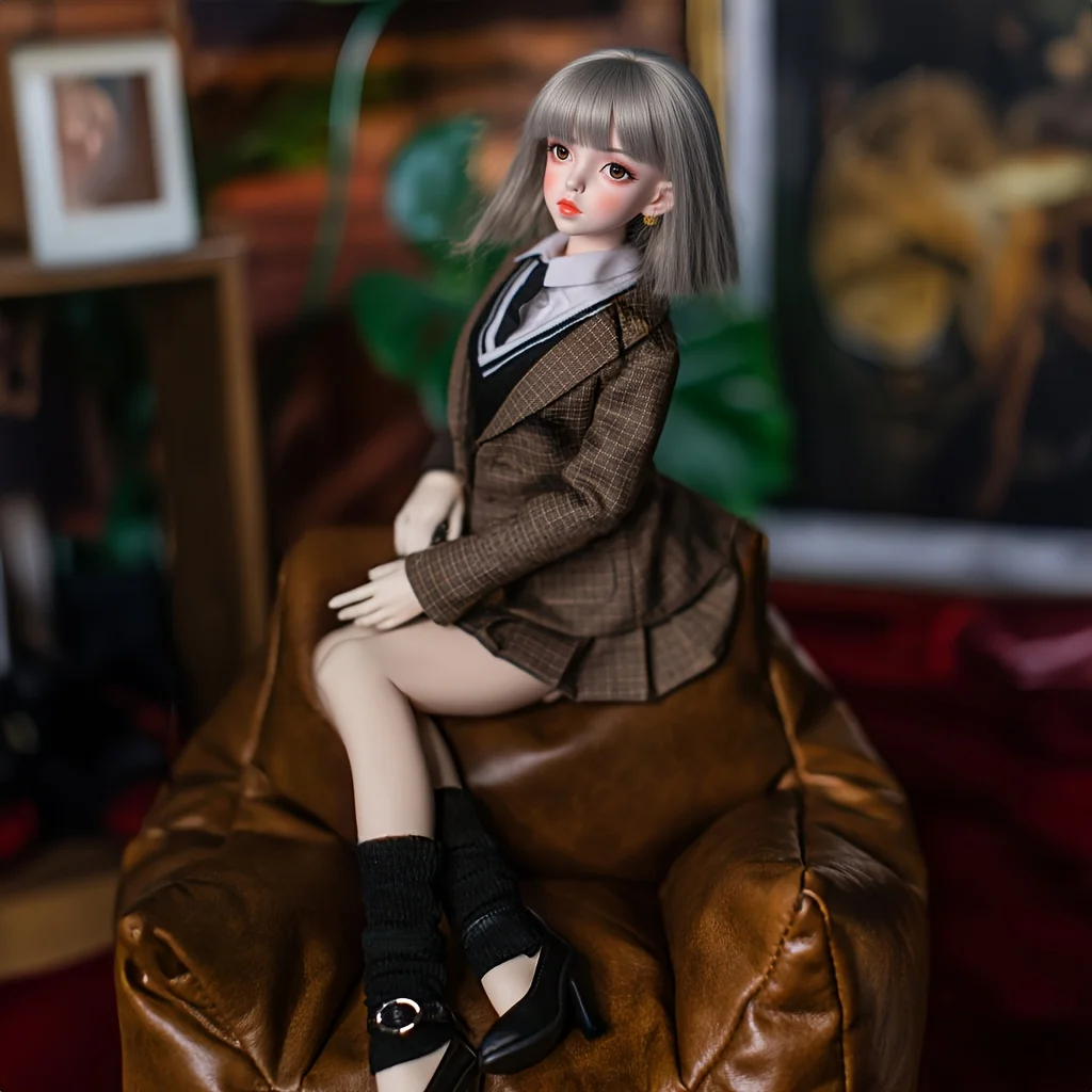 65CM Realistic Figure Doll, Flexible Skeleton Model with Random Hair – Black Friday & Christmas Gift Idea