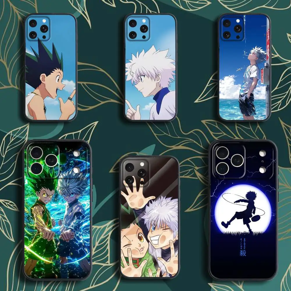 

HunterS Killua-S Zoldyck Phone Case For iPhone 17,16,15,14,13,12,Pro,Max,Plus,E,SE4,Air,Mini Black Soft Box