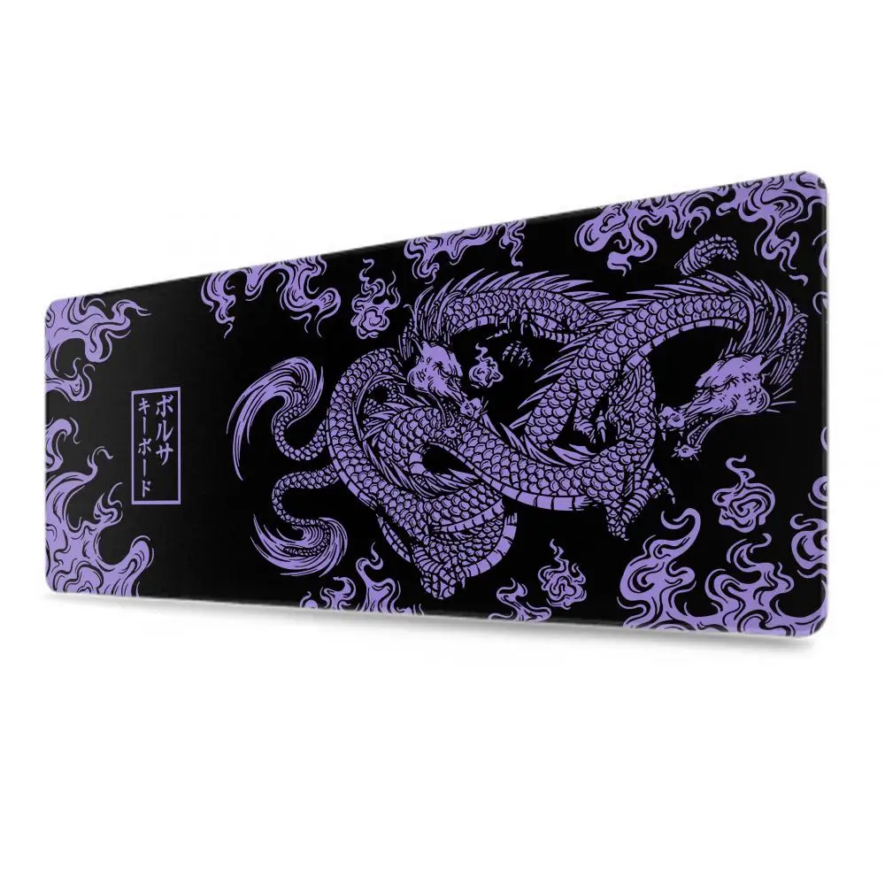 80x30cm Lock Edge Keyboard Pads Large Office Non-Slip Computer Mouse Pad Japanese Art Dragon Deskmat Gamer Custom Home Mousepad