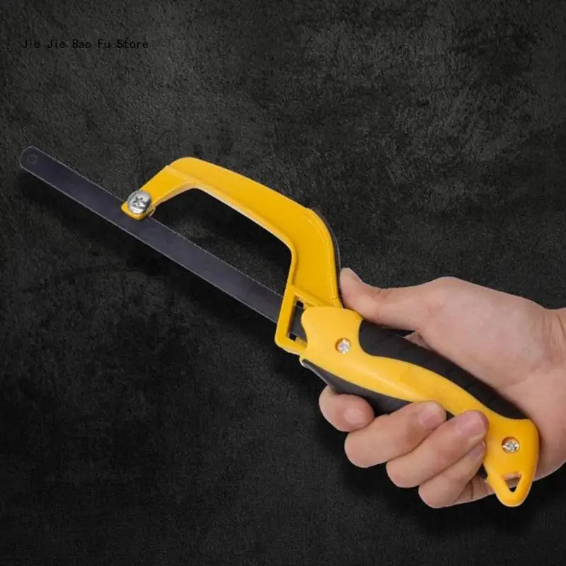 E8BD Adjustable Hacksaw Frame Set Heavy Duty Hand Saw for Cutting Thin and Small Objects Steel Pipes