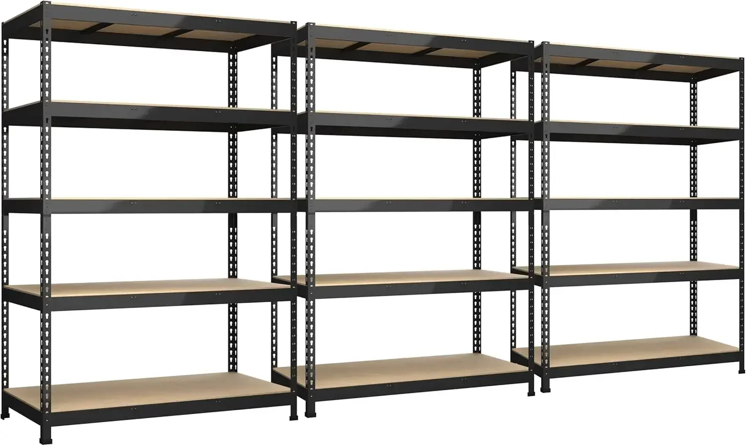

3 Packs 48" W x 24" D x 72" H Adjustable Garage Storage Shelves-5-Shelf Heavy Duty Shelving Unit,Warehouse Pantry Closet Kitchen