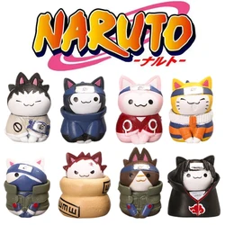 8Pcs Anime Naruto figure Kawaii Mini Q versione modello NARUTO Cat Action Figuras Cartoon Model Kids Gift Toys Suit Dropshipping