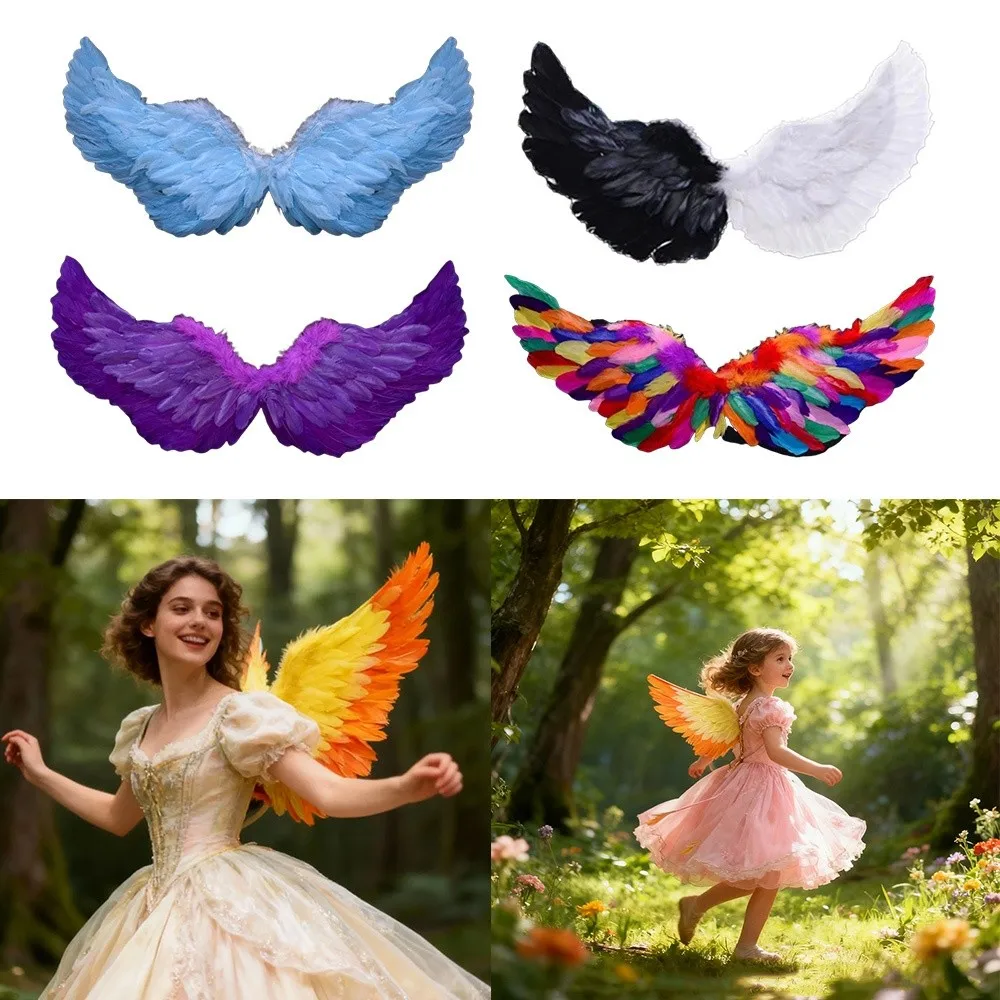 Cute Princess Angel Wing Fairy Wings Dress UP Elastic Straps Angel Wings DIY Props Butterfly Wings for Women Girls