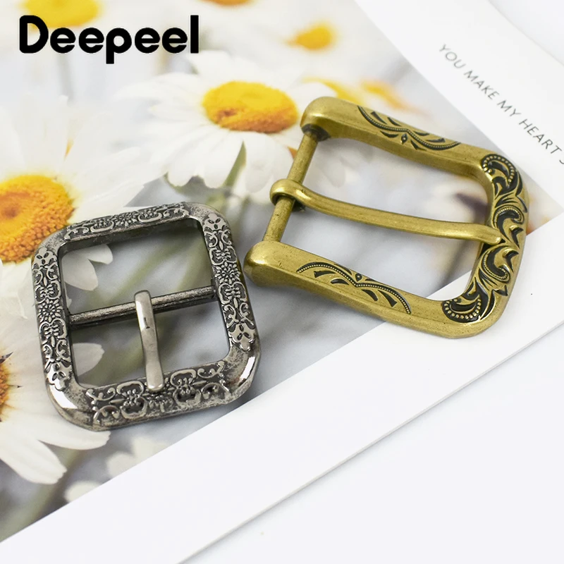 1/2Pcs Deepeel 35/40mm Vintage Metal Bag Belt Buckle Antique Brass Silver Leather Adjust Pin Clasp DIY Webbing Strap Decor Hook view 6