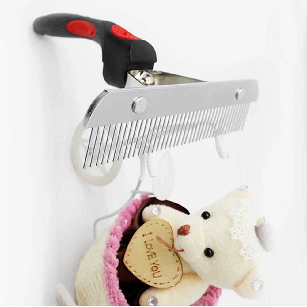 

Pet Nail Rake Comb Lightweight Grooming Tool for Dogs Cats Single Row Brush Detangler Shredder Stainless Steel