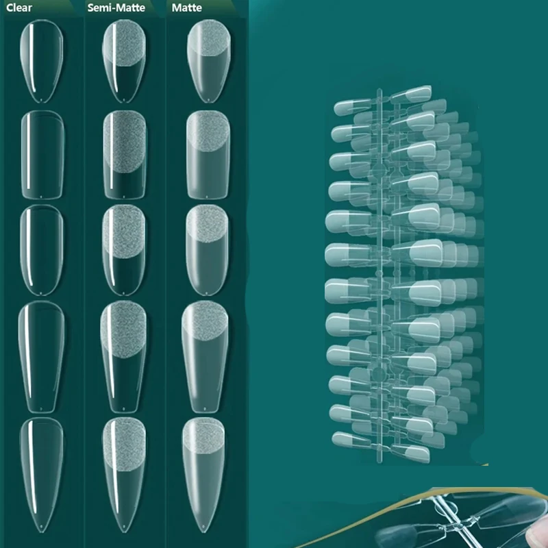 Tipsy Full Cover Soft Gel False Nail Capsules Różne kształty i style do profesjonalnego przedłużania paznokci DIY 120 szt.