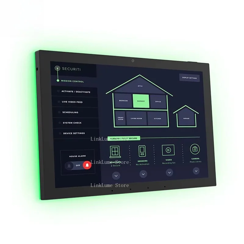 LED Light Smart Home Control 4 + 64GB with RJ45 POE Touch Screen Display, All-in-One RK3576S RS-232