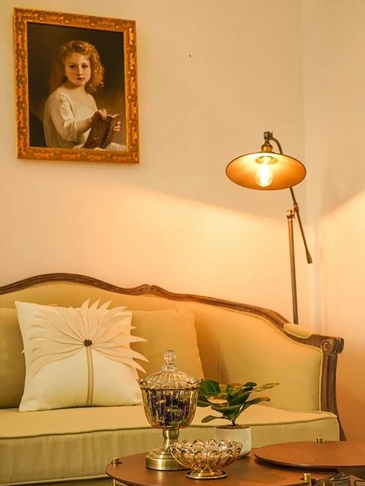 Modern Metal Vintage  Floor lamp  Industry Style Simple Exhibition Hall Model Room Study Hotel Popular  Bedside E27 Floor lamp