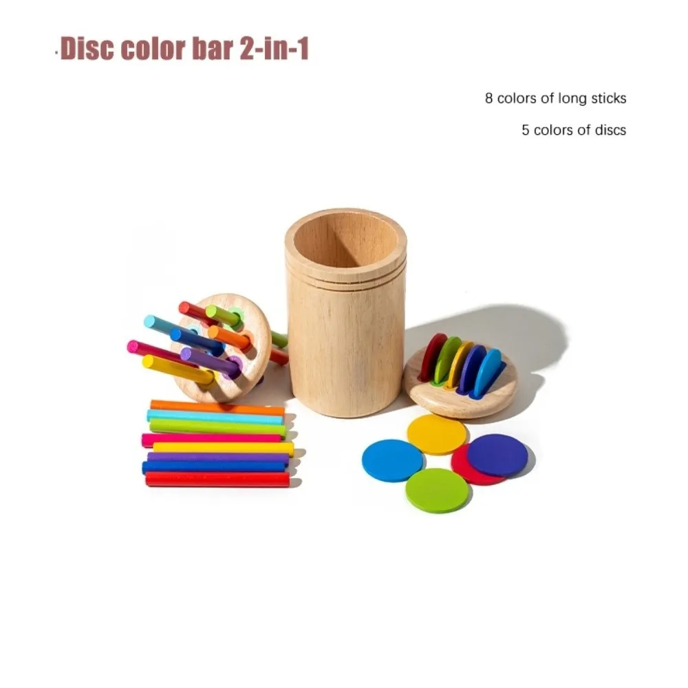 Giocattoli Montessori per l'ordinamento dei colori Giocattoli educativi precoci a forma di legno Giocattoli coordinati Allenamento cognitivo Gioco di puzzle sicuro Regali di compleanno