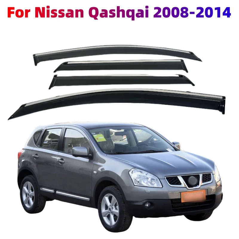 For Nissan Qashqai 2008-2014 Window Visor Sun Rain Guard Deflectors Shade Weathershield Cars Accessories Steering Steel Trim