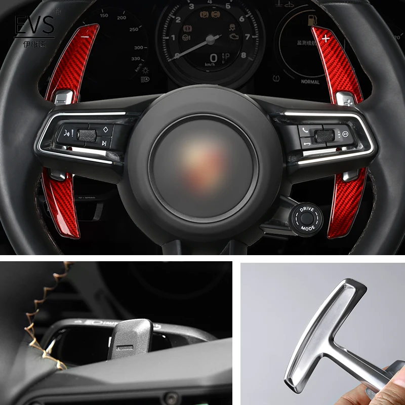 Steering Wheel Carbon Fiber Paddle Shift, Car Accessories, Compatible with Porsche Panamera 911, Cayenne 992, 2021