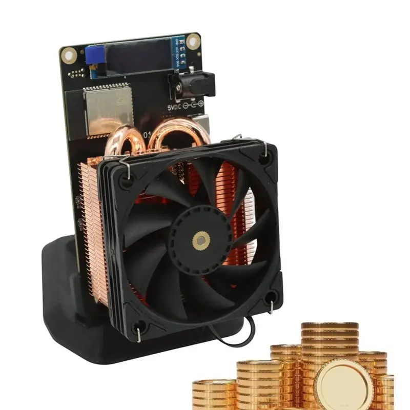 AS94-For Gamma 601 1.9TH/S BTC Solo Miner 30W BM1370 Asic Chip Bitcoin Crypto Miner Powerful Silent Fan EU PLUG