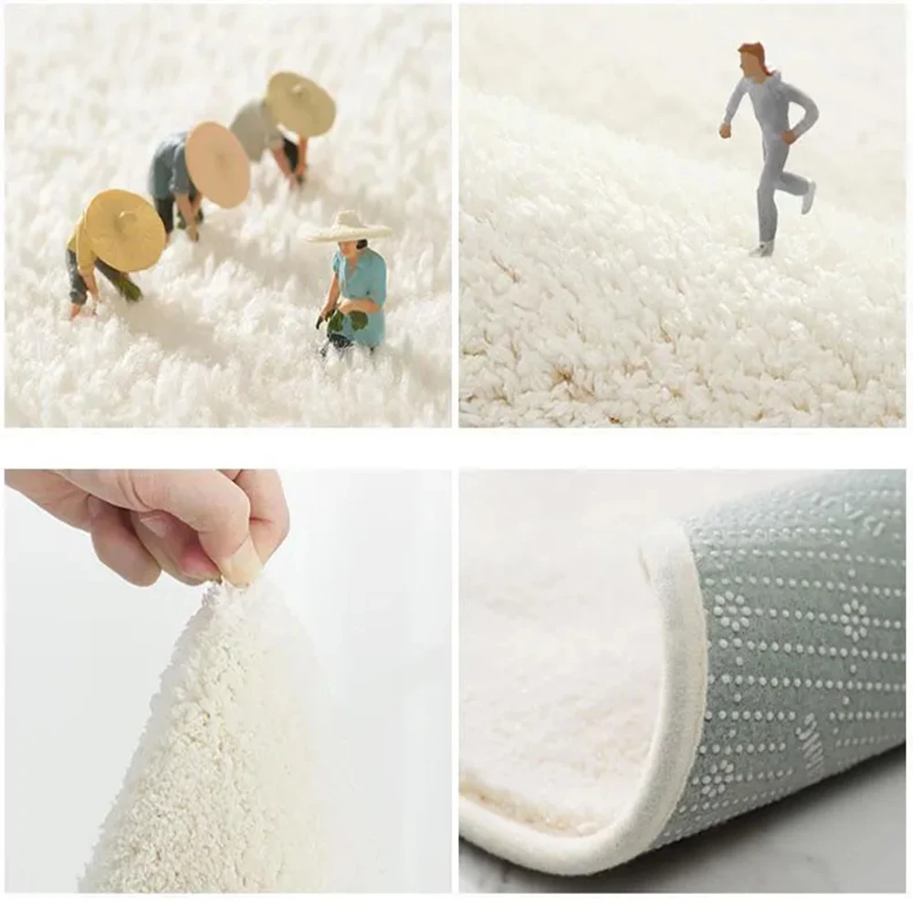 Thickened cartoon bathroom mat absorbent mat imitation cashmere non-slip mat bedroom bedside wear-resistant foot mat