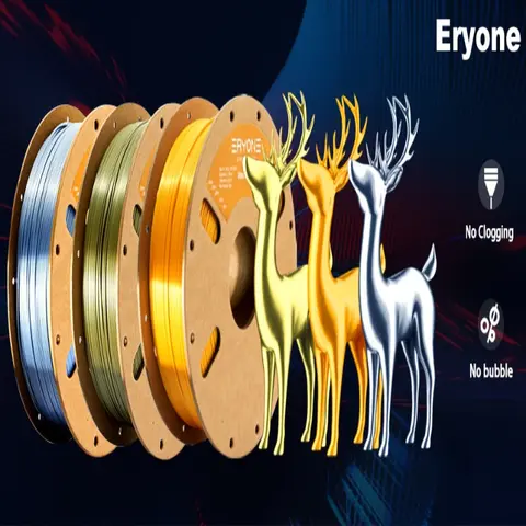 ERYONE 3KG Ultra İpek PLA Filament 3D Yazıcılar İçin, 1.75mm +/- 0.03mm Değer Paketi