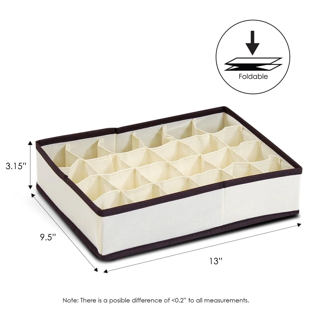 Foldable Non-Woven Fabric Storage Organizer Drawer Closet Under Bed Arts Crafts Accessories Neatly Classify Durable Space Saver