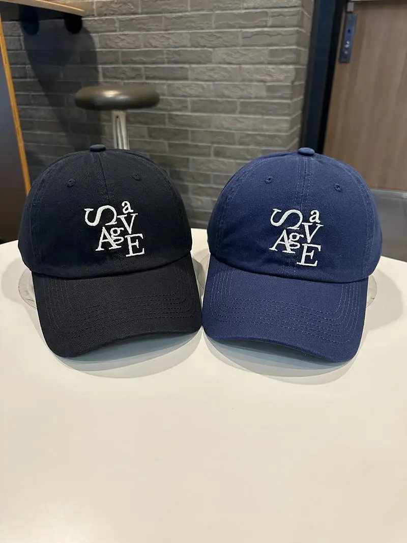 Gorras de béisbol para hombres y mujeres Primavera Verano SaVAgE bordado carta sombreros de ala curvada calle coreana gorra para estudiantes masculinos y femeninos