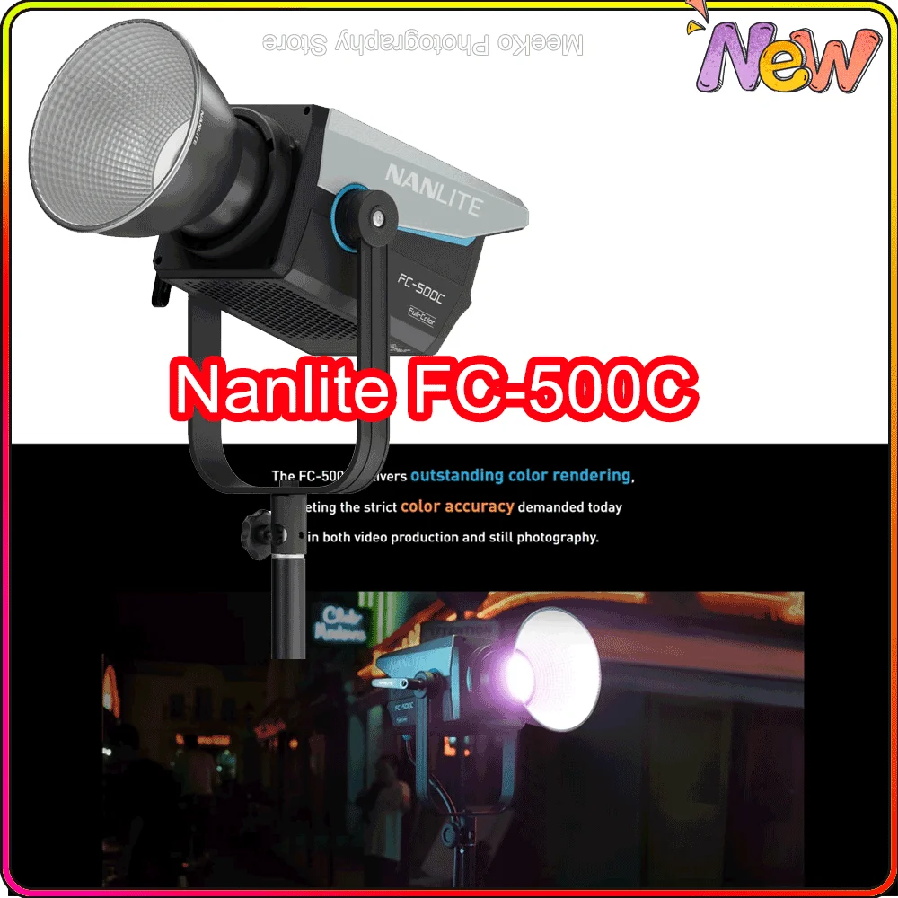 Nanguang Nanlite FC-500C Full Color RGBW Video Light 520W 2700K-7500K Outdoor Monolight Cob Lighting Photography Flash Lamp