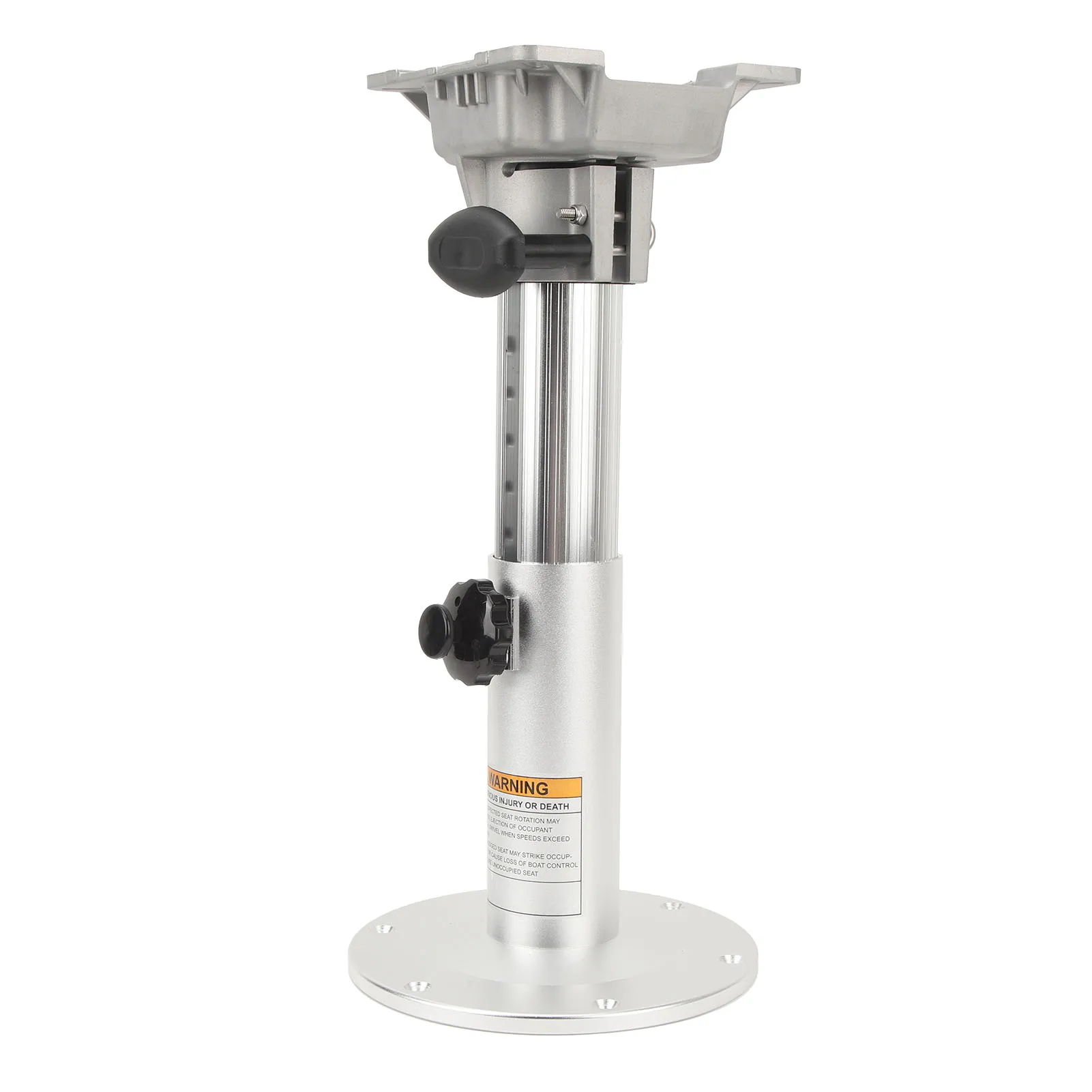 Boat Seat Pedestal Aluminum Alloy 360 Degree Swivel 335 to 490mm Adjustable Height Pedestal for RV Yacht Marine