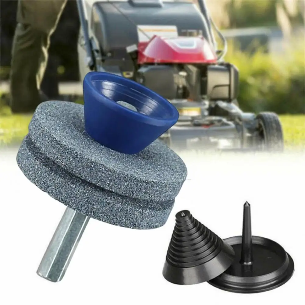 Electric Drill Blade Sharpener Lawn Mower Blade Balancer Lawn Mower Blade Sharpener Kit with Balancer Wear-resistant for Power