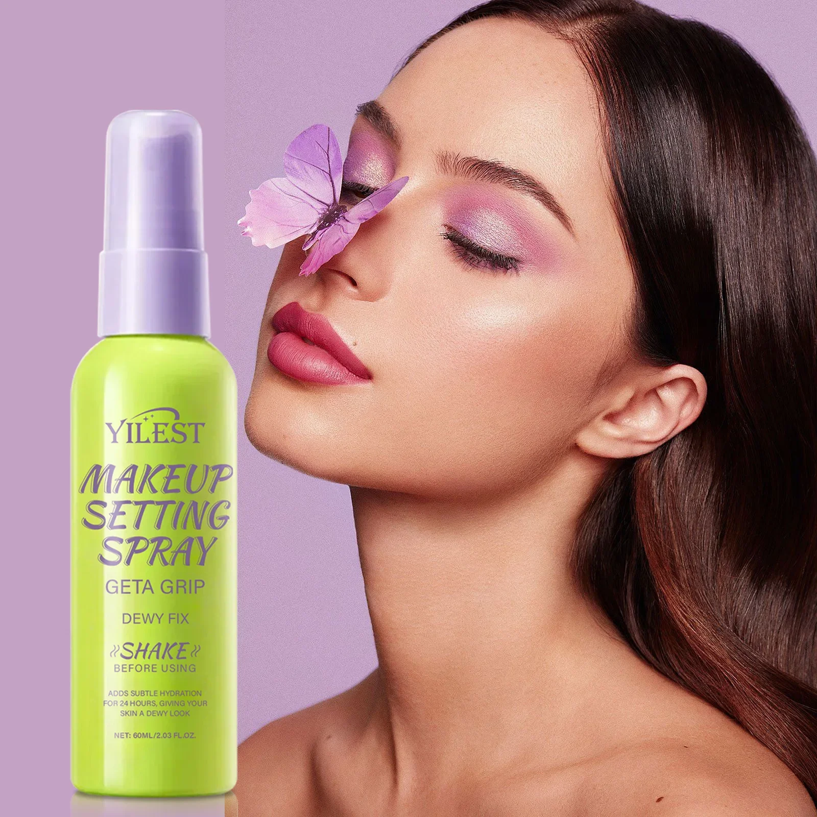Long-Lasting Matte Finish Setting Spray - 12H Oil-Control Formula for Oily Skin, Lightweight, Breathable & Non-Comedogenic.