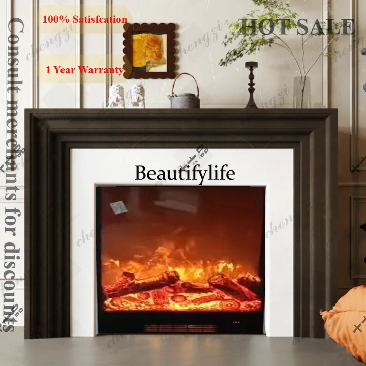 B567  French medieval solid wood fireplace, American wabi-sabi mystery cabinet, TV cabinet, modern simplicity, fireplace cabinet