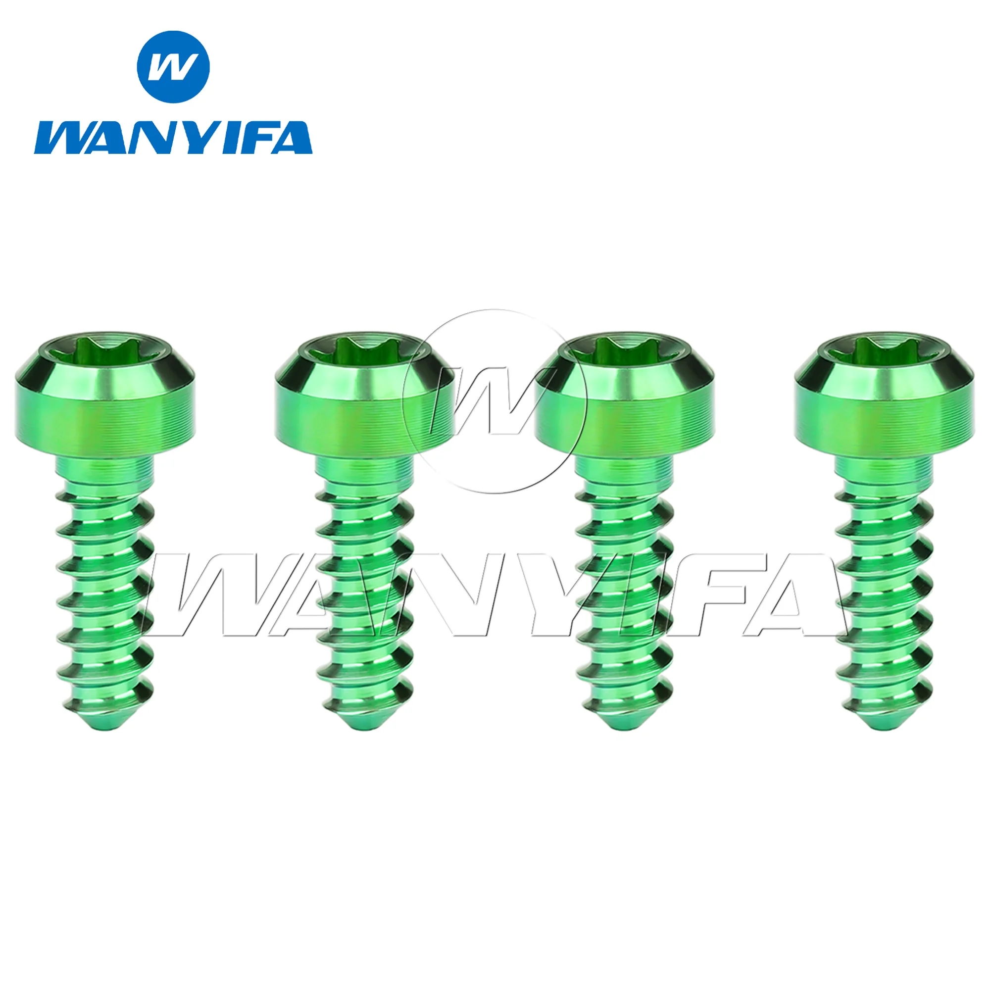 Wanyifa Titanium Alloy Bolt Chamfered Head with Internal Hex Self-Tapping M3x9 Screw for Bicycles and Motorcycles 4pcs/10pcs