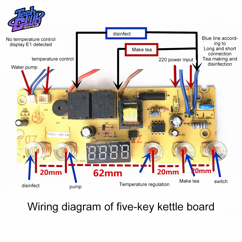 Semi-automatic Bottom Upper Water and Electricity Motor Controller Hot Kettle Circuit Board Power Supply Accessories