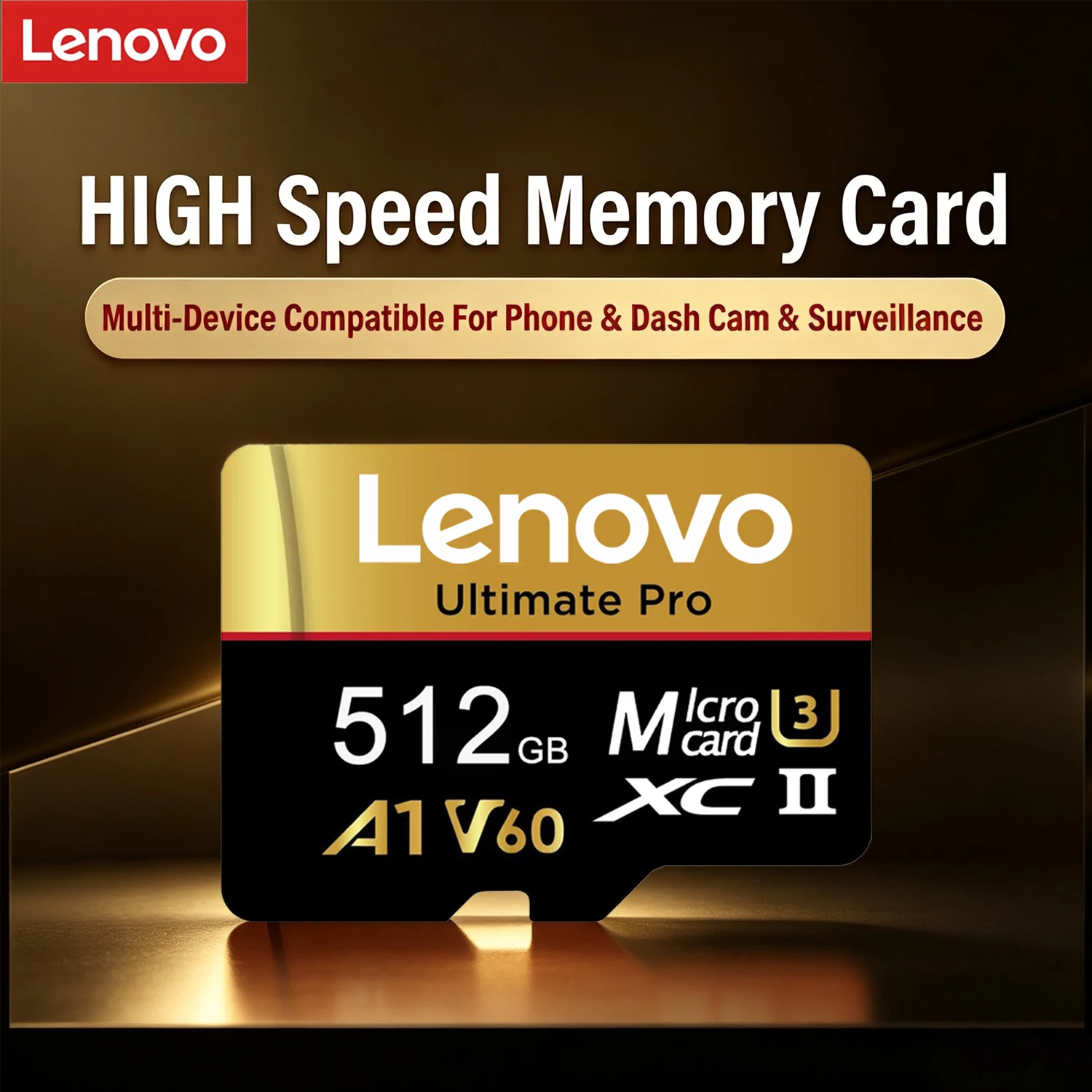بطاقة ذاكرة لينوفو الأصلية 1 تيرابايت مايكرو إس دي UHS-I A1 V60، 128 جيجابايت، 256 جيجابايت، 512 جيجابايت للهواتف الذكية والكاميرات والطائرات بدون طيار وتسجيل الفيديو بدقة 4K