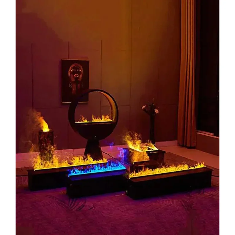 3D Fog Led Atomization Mist With Remote Control Fireplaces Simulation Flame Water Fireplace