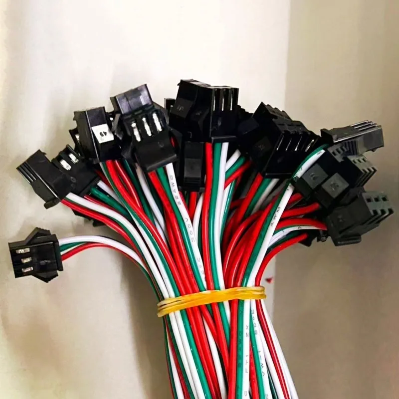 5-50pairs ذكر/أنثى توصيل الأسلاك Led موصل التوصيل جاك محطة كابل بولي كلوريد الفينيل البلاستيك LED شرائط ضوء وماض محطات