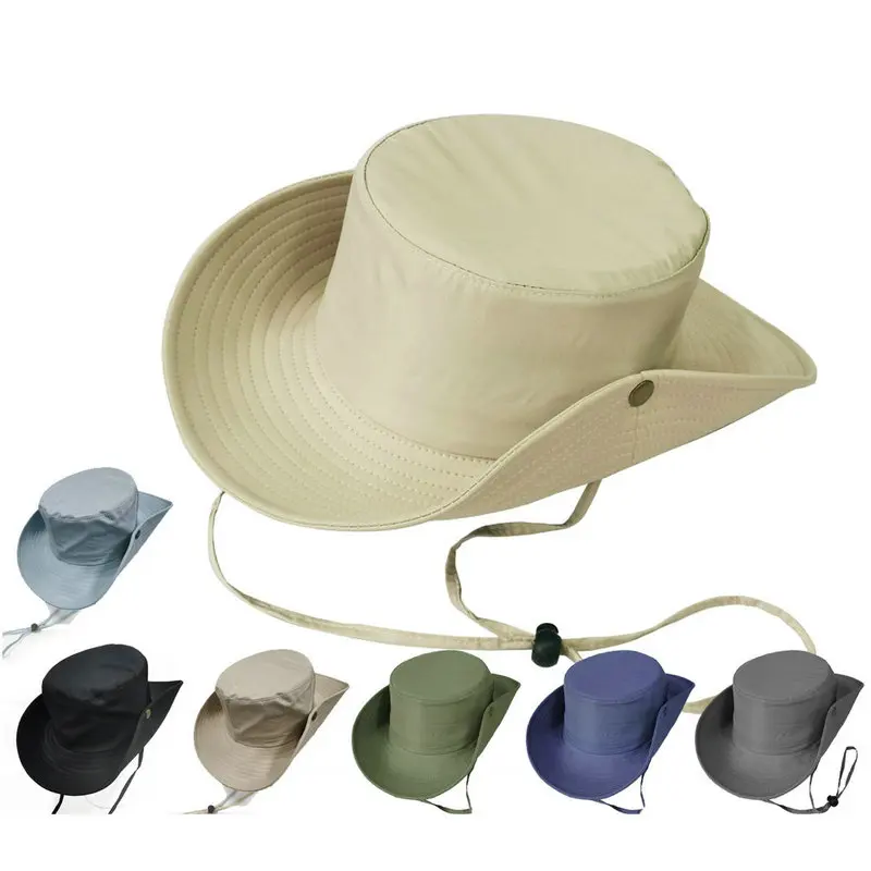 Hiking Hat Summer Sun Protection Large Brimmed Quick-drying Fisherman Hat Outdoor Sports Fishing Hat Protect UV Foldable Hat