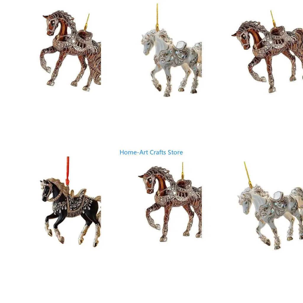Y3NA (1 Pack) Acrylic Horse Flat Hanging Decor for Home, Nursery, Office, Western Theme & Festival Gift