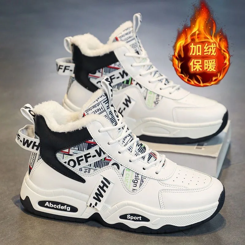 Männer Stiefel 2025, Neue Winter Hausschuhe Warme Männer Schuhe Wasserdicht Nicht-Slip Plüsch Turnschuhe Männlichen Tennis Schuhe Stiefel Männer turnschuhe Winter