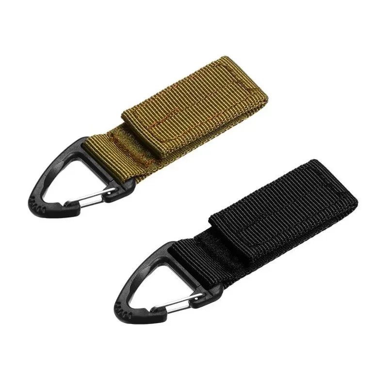 1/2/3Pcs Taktische Hängende Schlüssel Haken Clip Clamp Schnalle Nylon Gurtband Molle Gürtel Karabiner Outdoor Strap klettern Zubehör