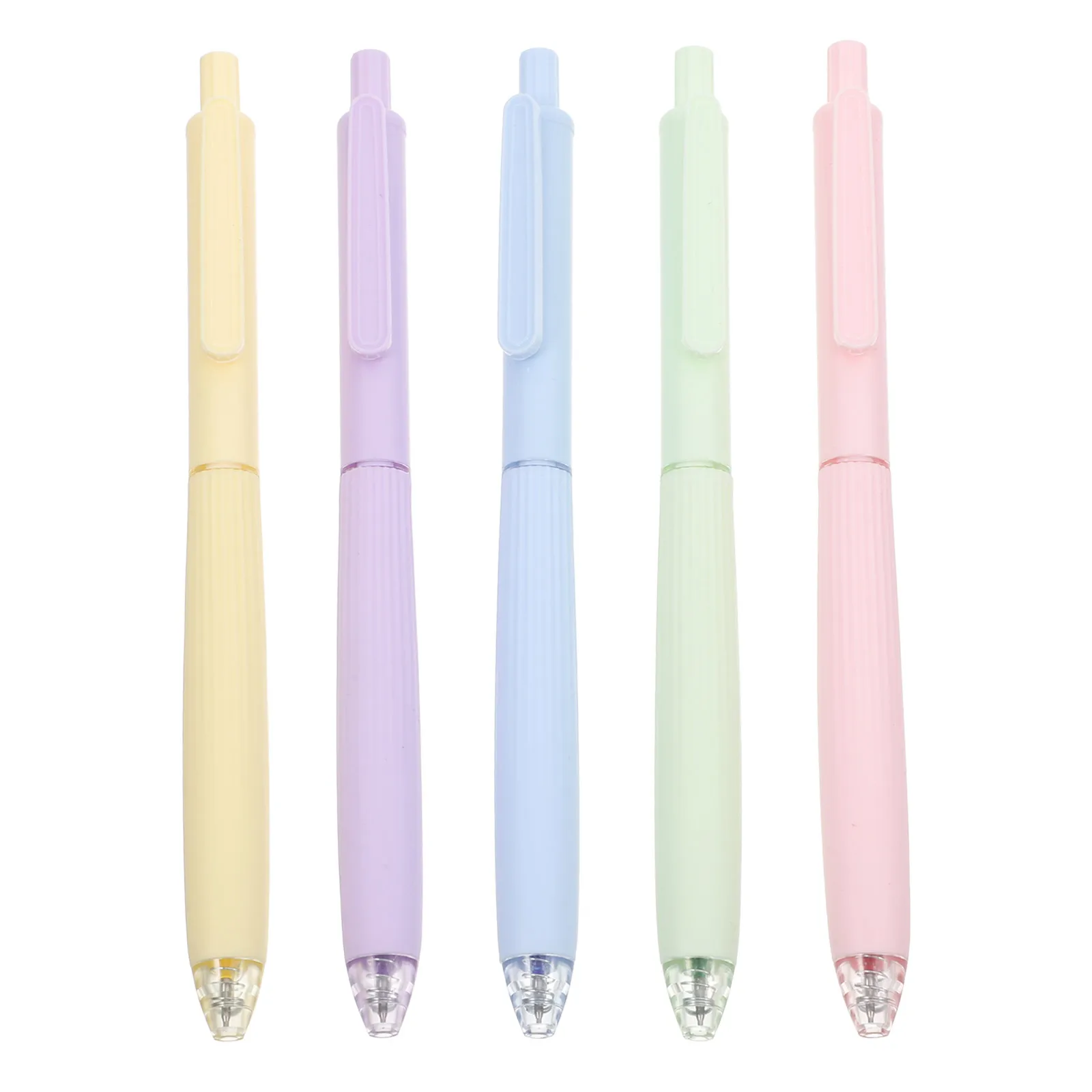

5 Pcs Neutral Pen in Hand Cute School Supplies Aesthetic Plastic Colored Pens Student Use