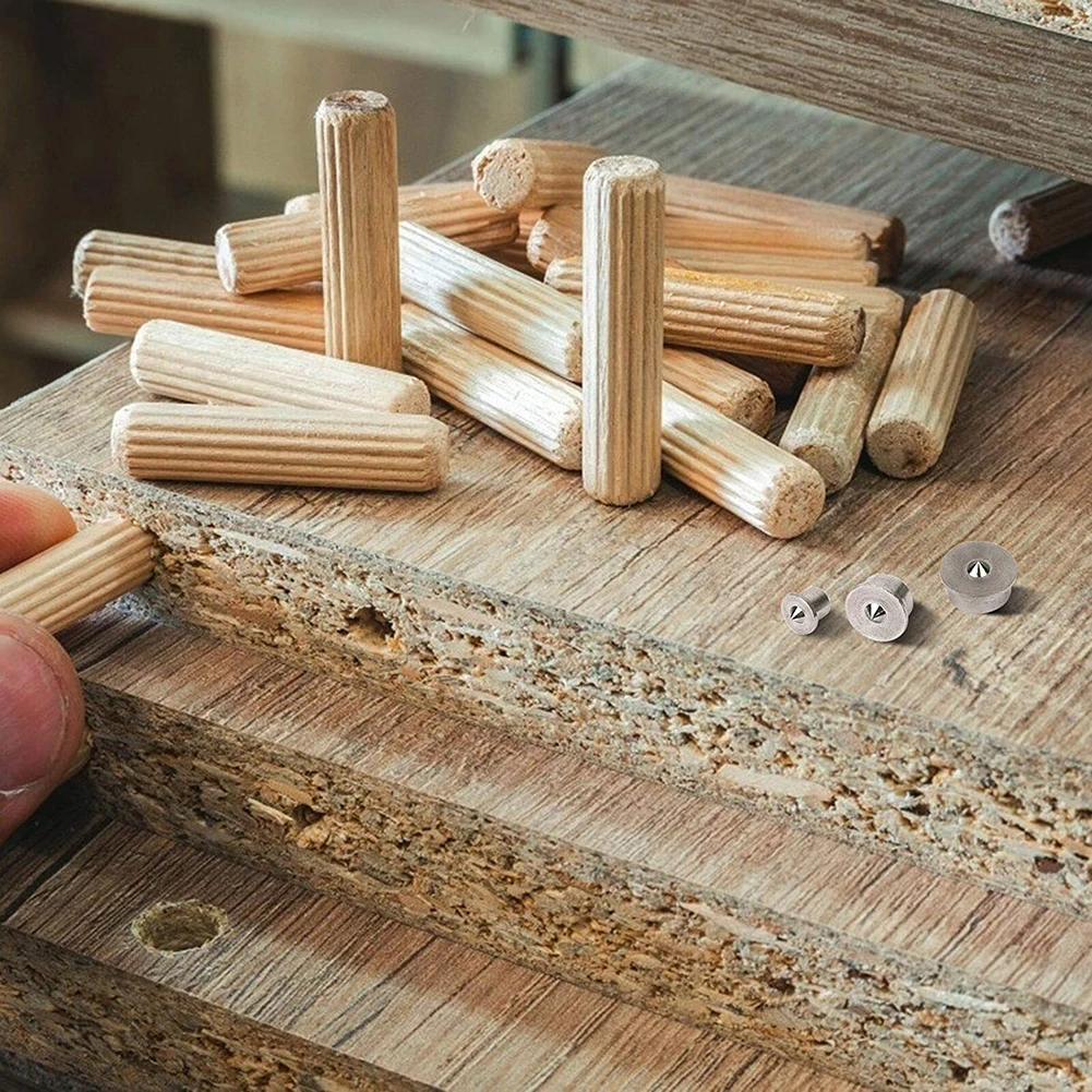 Marker Hole Accurate Woodworking Dowel Pin Set 8Pcs 6mm/8mm/10mm/12mm Center Centers for Perfect Joint Alignment