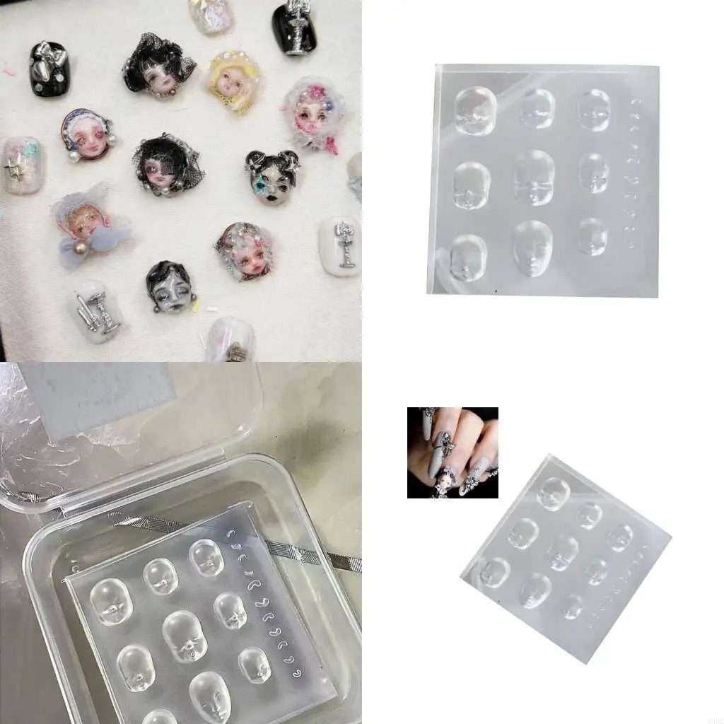 

195C Doll Head Art Mold Silicone Stamping Embossing Accessories Mould