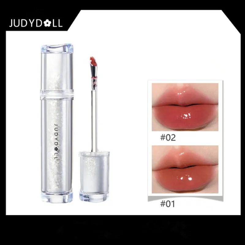 Judydoll Ice Iron Lip Glaze Lipstick, Non Staying Cup, Non fading Mirror Gloss Lip Gel,Liquid Lip Tint，Matte Moisturizing