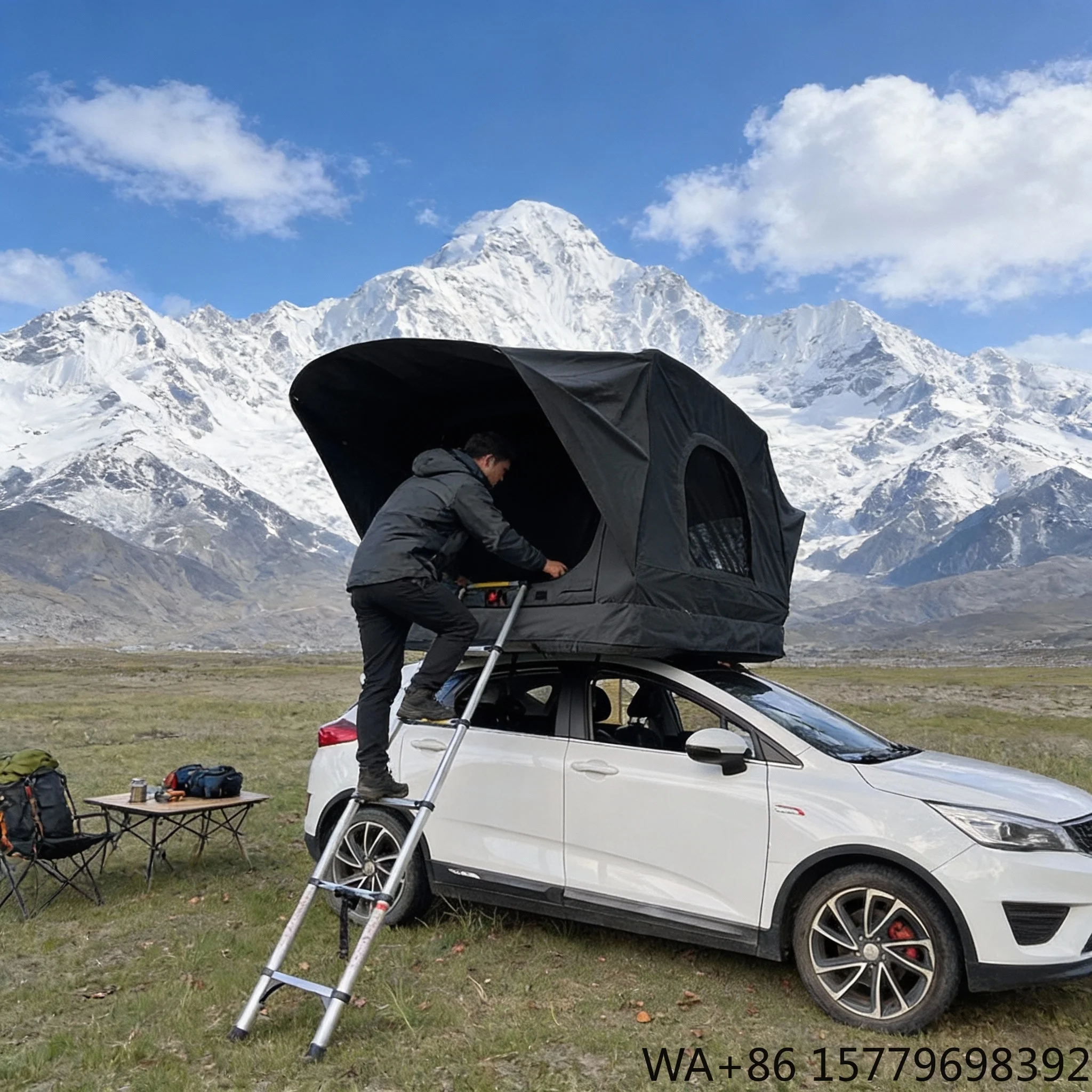 Four Season Waterproof Soft Shell Rooftop Tent for Car with Quick Automatic Opening for Camping