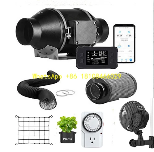 

Ventilation Fan Hydroponics Growing SystemGrowing Tent Complete Kit 120W LED Grow Light Kit 24x24x48" Indoor Plant Tent