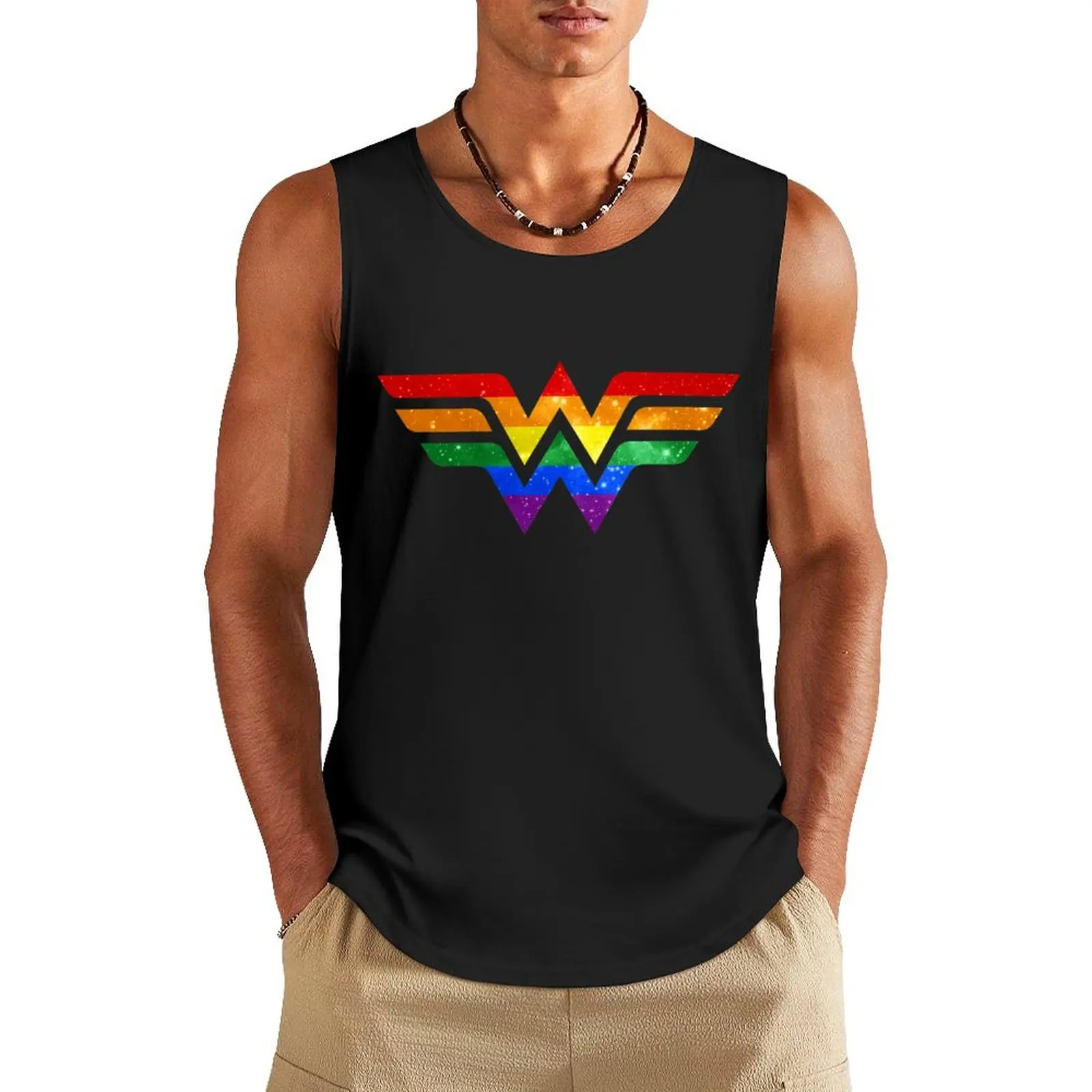 Wonder Pride - Gay Tank Top Man summer clothes Men's sleeveless running shirt underwear Men's t shirt