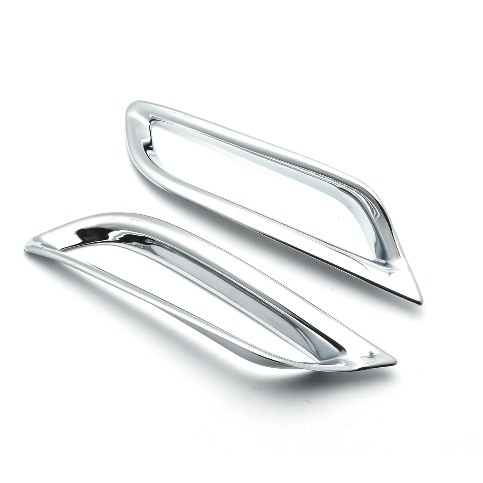 Chrome ABS Rear Bumper Reflector Fog Light Lamp Cover Molding Trims Garnish Frame For Toyota Camry L LE XLE 2018 2019 2020 2021