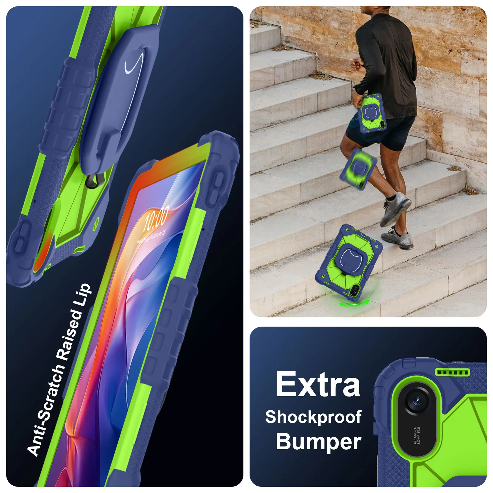 Kids Armor Shockproof For Xiaomi Redmi Pad 2 Pro 12.1 Poco Pad 2024 Tablet Case Wristband Cover For Xiaomi Pad SE Mi Pad 7 Pro view 3