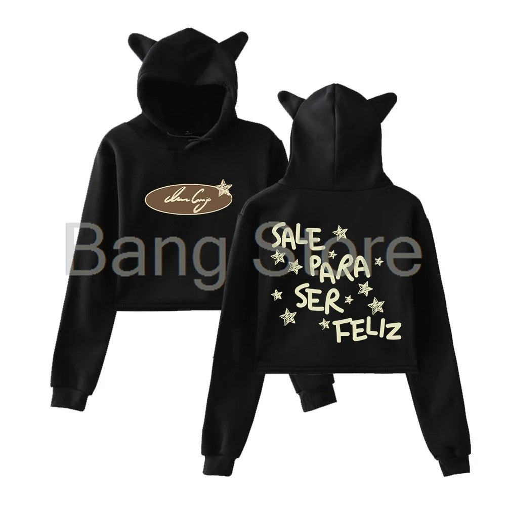 

Ivan Cornejo Mirada Tour Cat Ear Hoodie Women Long Sleeve Sweatshirts Female Casual Streetwear Crop Tops