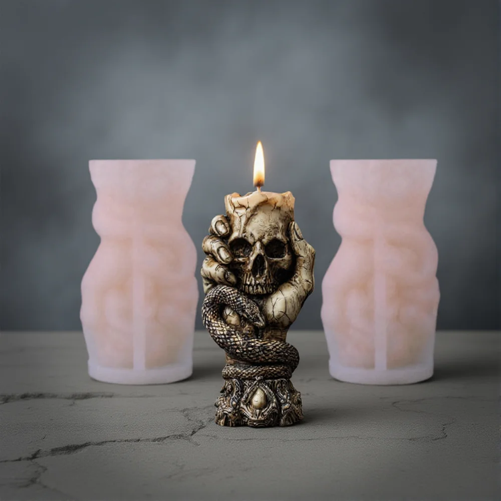 Resin Craft Workshop - Halloween Skull Aroma Candle Silicone Mould
