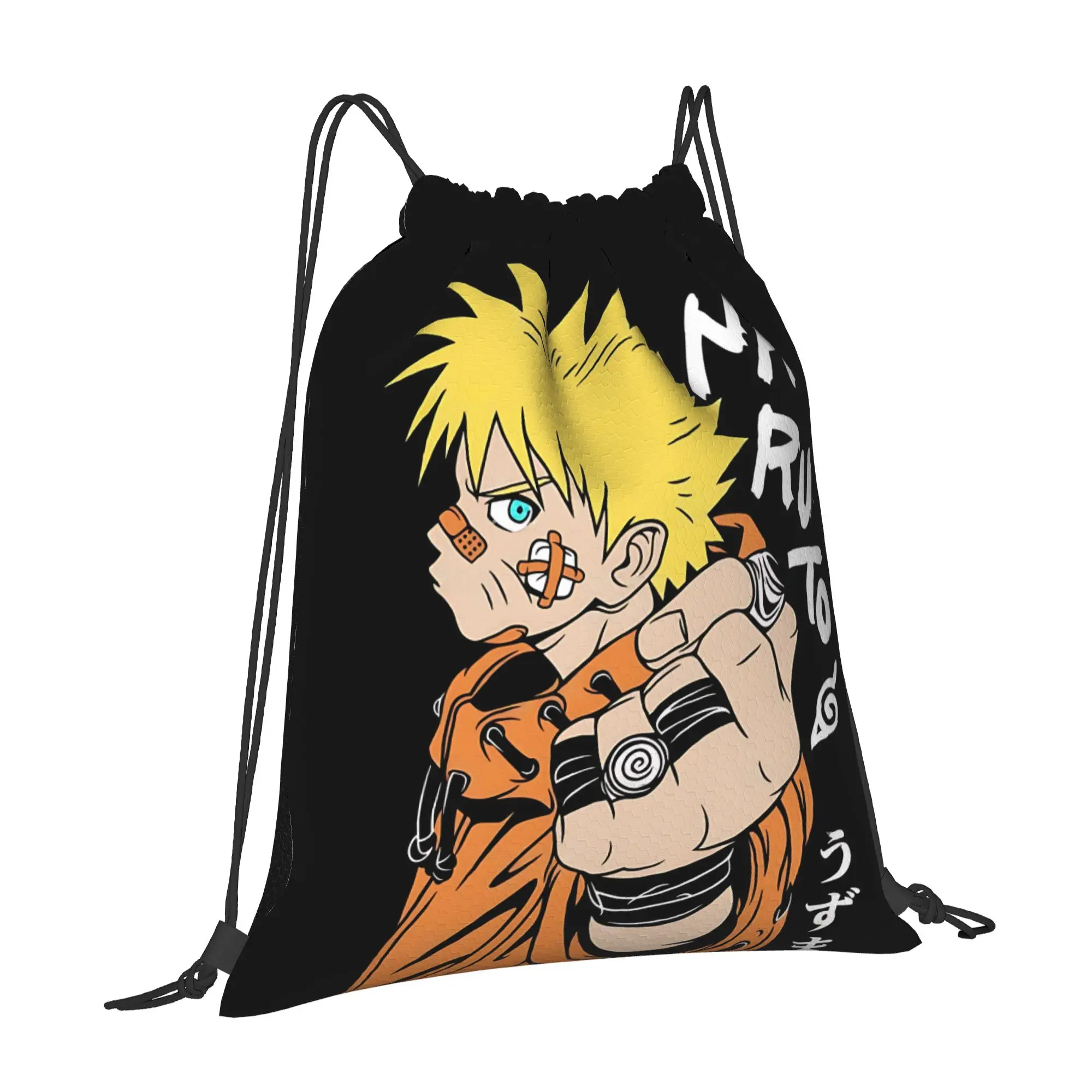 sports Pouch Naruto anime comic  Portable Sports Drawstring Bags Riding Backpack Gym Shoes Storage Backpacks