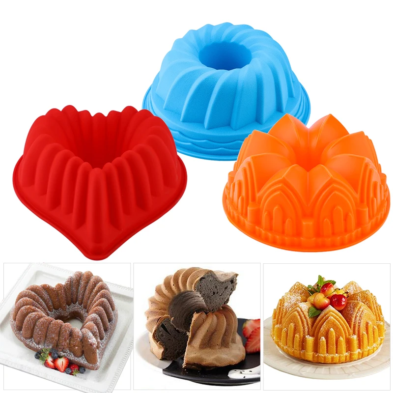 Cyclone Castle 3D Shape Silicone Pastry Cake Mold DIY Baking Pan Cake Baking Tools Art Cake Baking Tray Tool Model